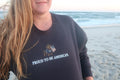 Proud To Be American Navy Crewneck